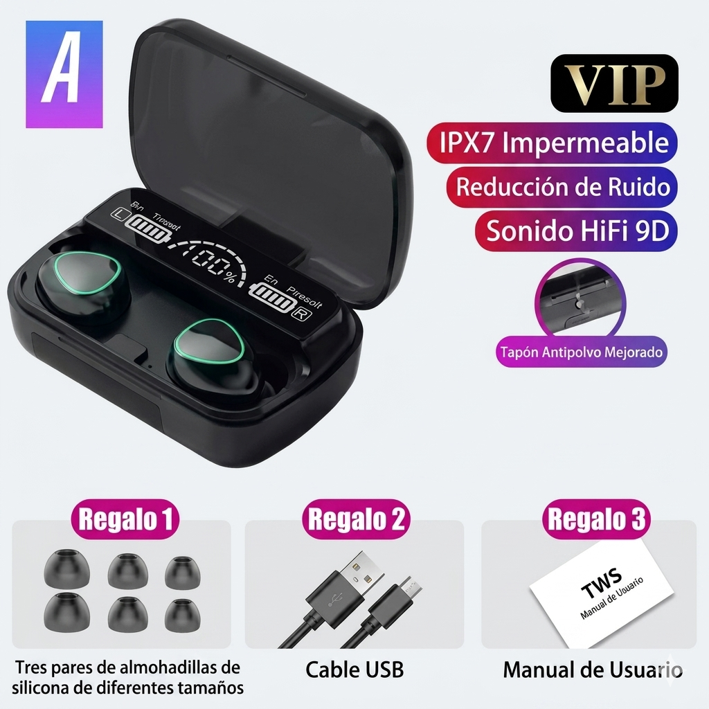 AURICULAR INALAMBRICO BLUETOOTH